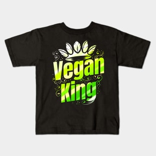 Vegan King With Leaves Crown - Go Vegan Kids T-Shirt